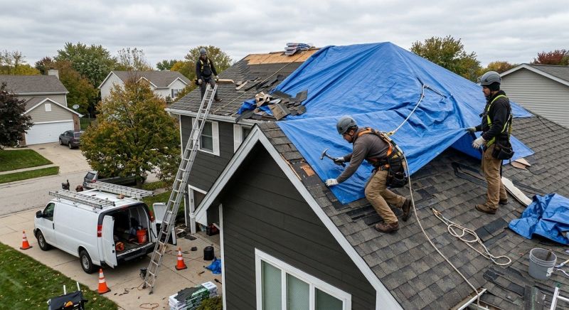 A Frame Roof Repair in Louisa, VA