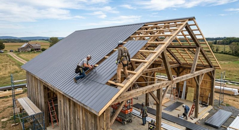 Barn Roof Installation in Louisa, VA