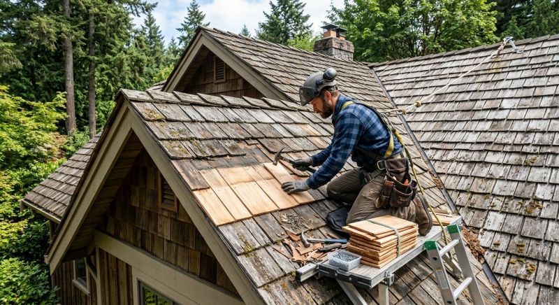 Cedar Shake Roof Repair in Spotsylvania, VA