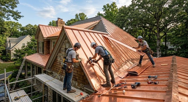 Copper Roof Installation in Louisa, VA