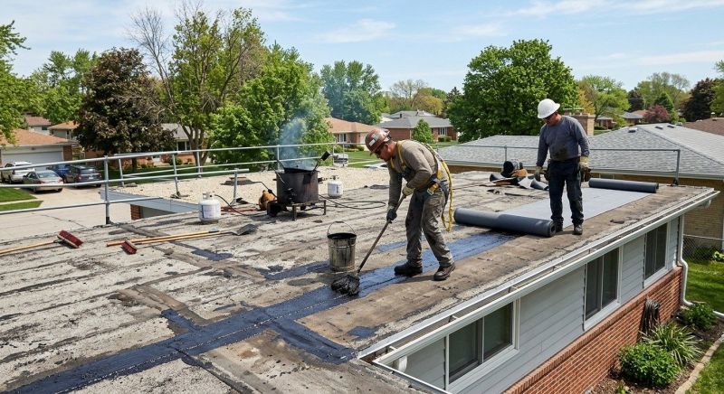 Flat Roof Tar Repair in Louisa, VA