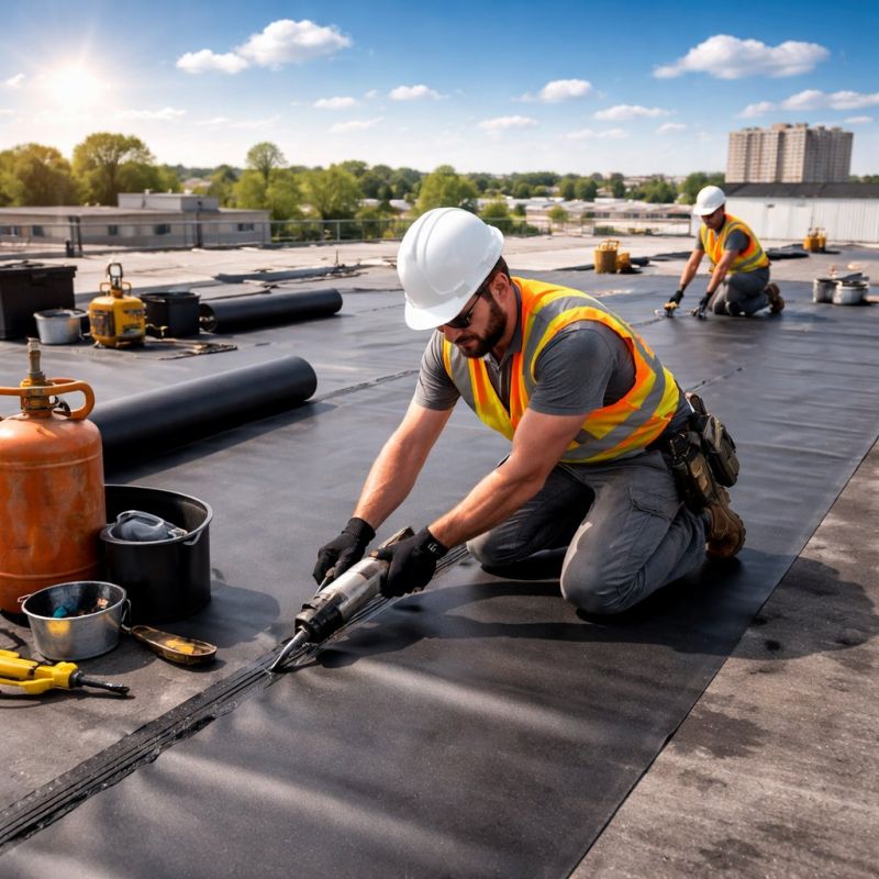 Rubber Roof Installation in Louisa, VA