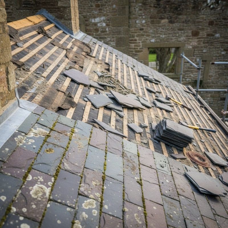 Slate Roof Replacement in Mineral, VA