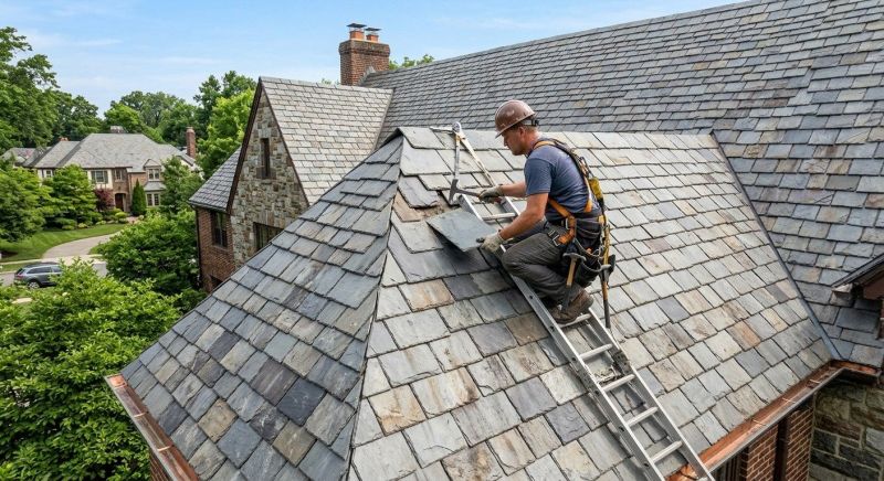 Slate Shingle Replacement in Louisa, VA