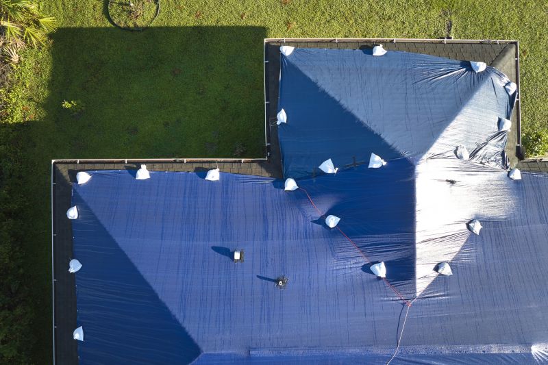 Storm Damage Roof Tarping in Louisa, VA